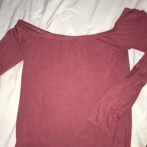 Off the shoulder long sleeve top